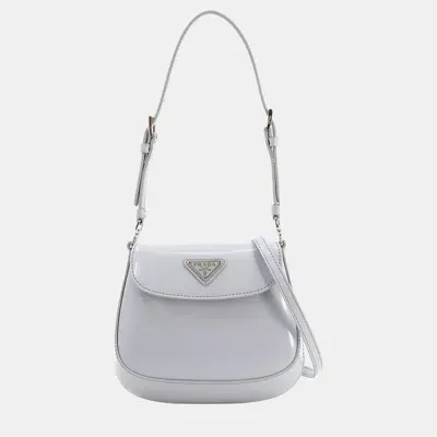 Pre-owned Prada Leather Light Grey Cleo Shoulder Bag