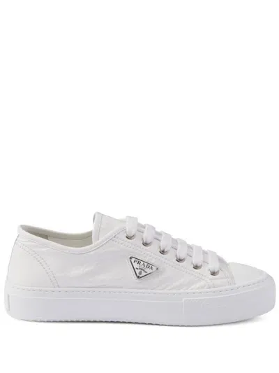 Prada Leather Sneakers In White