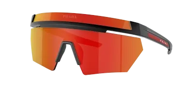 Prada Linea Rossa Man Sunglass Ps 01ys In Brown Mirror Orange