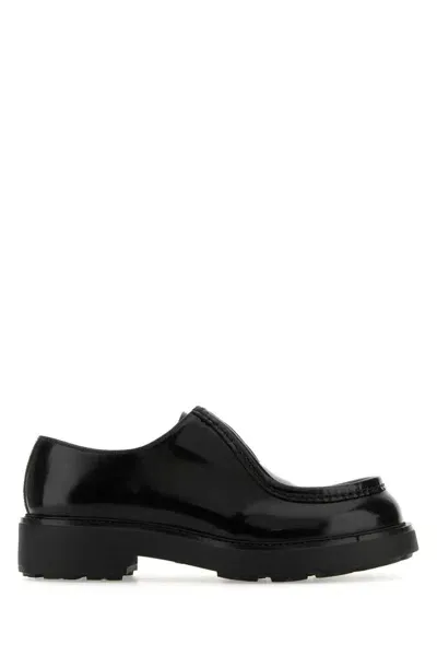 Prada Black Leather Diapason Lace-up Shoes