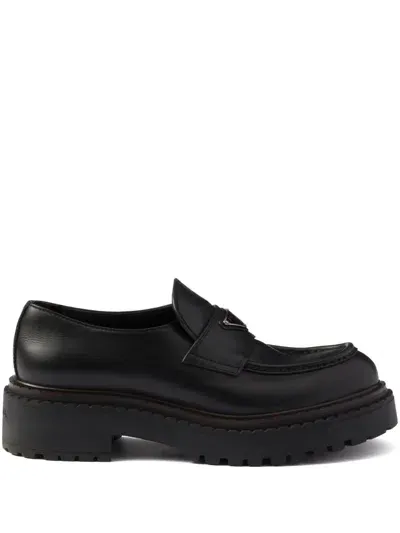 Prada Loavers Shoes In Black