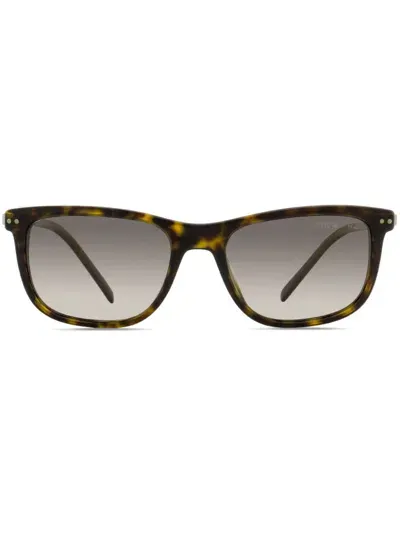 Prada Logo-print Square-frame Sunglasses In Brown