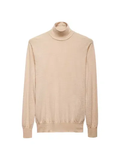 Prada Cashmere Turtleneck In Beige Khaki