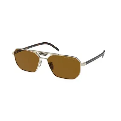 Prada Pr 58ys Zvn5y1 Sunglasses In Gold