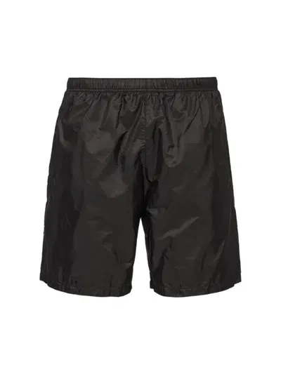 Prada Re-nylon Swim Trunks In Black