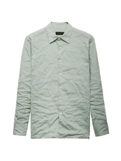 Prada Technical Cotton Shirt In Green