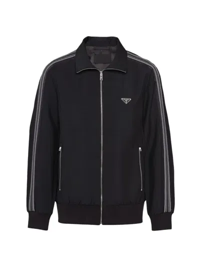 Prada Wool And Mohair Blouson Jacket In Black