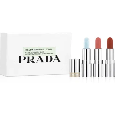 Prada Mini 3-piece Lip Set $75 Value In No Color