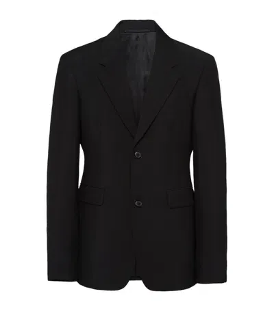 Prada Mohair-wool Blazer In Black