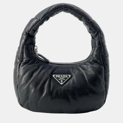 Pre-owned Prada Padded Nappa Leather Black Handbag