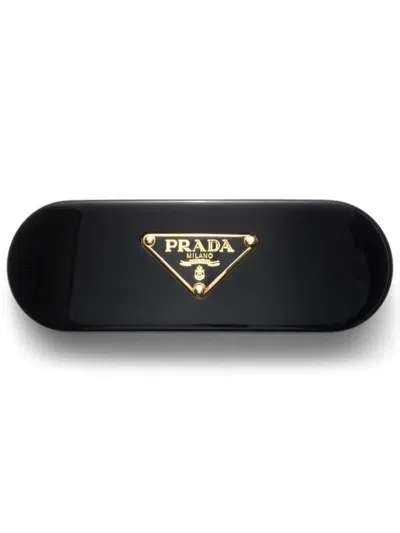 Prada Plexiglas Hair Clip In Schwarz