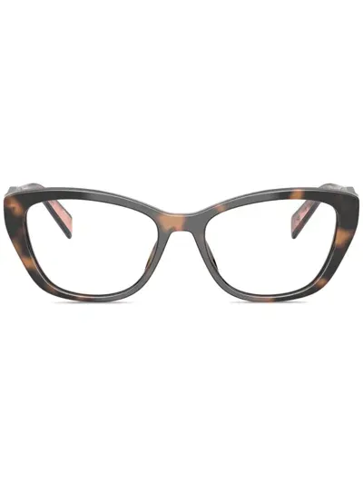 Prada Pr 19wv Glasses In 褐色