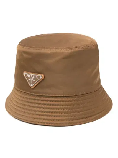 Prada Re-nylon Bucket Hat In Brown