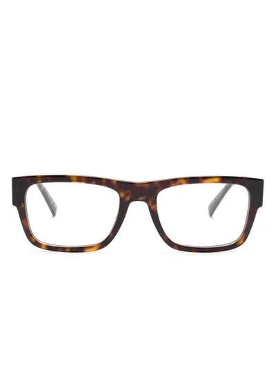 Prada Rectangle-frame Glasses In Brown