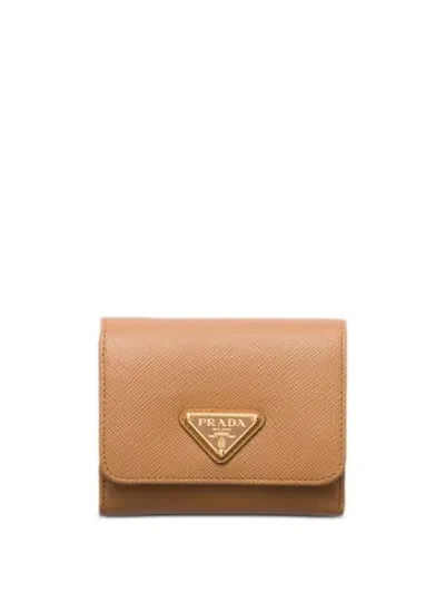 Prada Saffiano Wallet In Brown