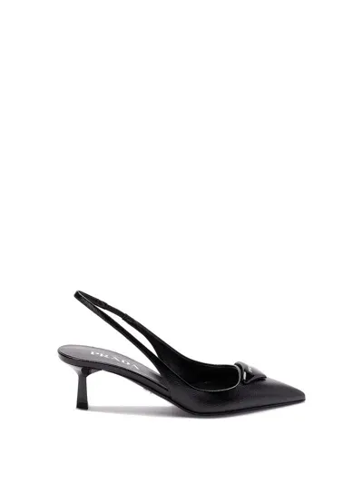 Prada Slingback Pumps In Black  