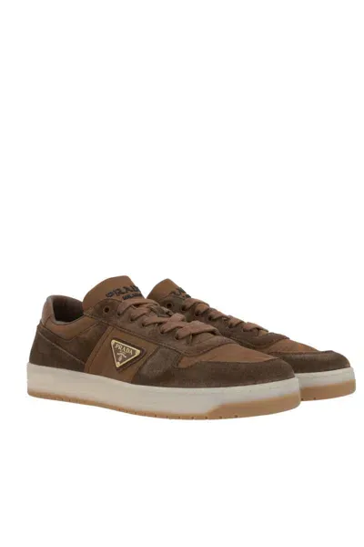 Prada Sneakers In Mahogany+corinth