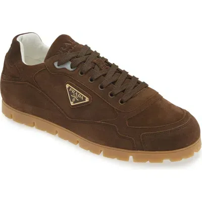 Prada Trail Sneaker In Moro