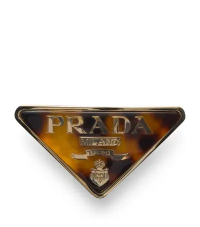 Prada Tortoiseshell-effect Hair Clip In Neutral