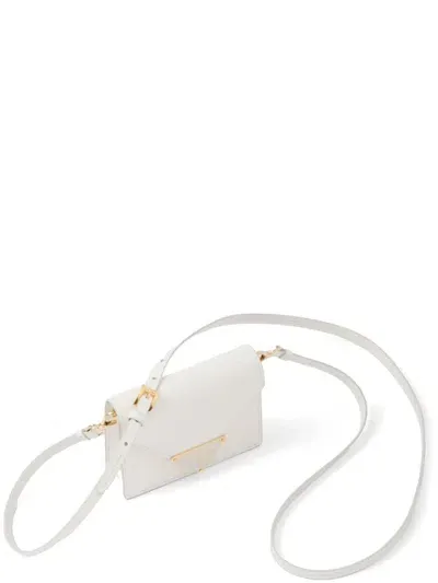 Prada Triangle-logo Leather Cardholder In White