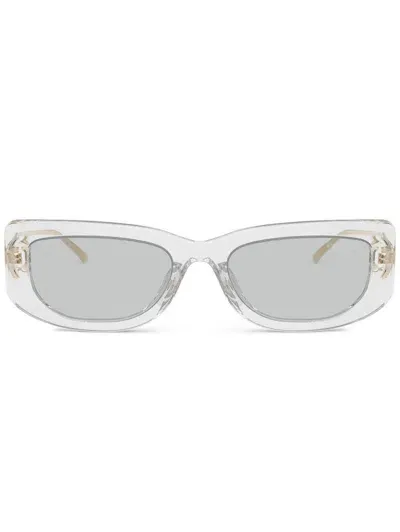 Prada Triangle-logo Sunglasses In Grey