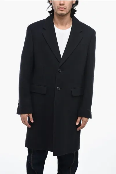 Prada Wool-cashmere Blend Coat In Black