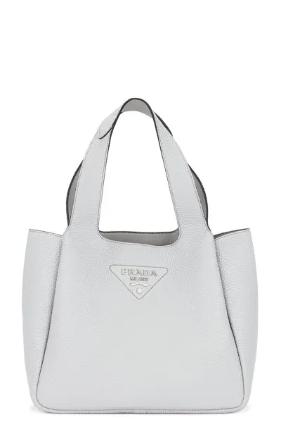 Pre-owned Prada Vitello Daino Dynamique Handbag In Grey