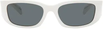 Prada White Symbole Sunglasses In 1425s0