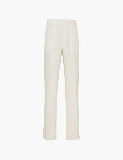 Prada Silk Pants In Neutral