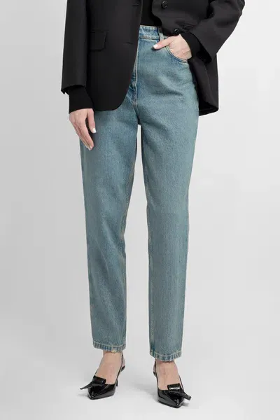 Prada Woman Blue Jeans In Black