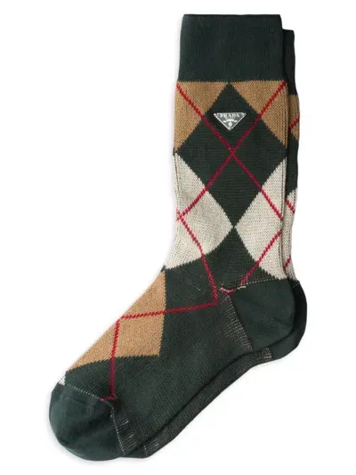 Prada Cotton Socks In Green