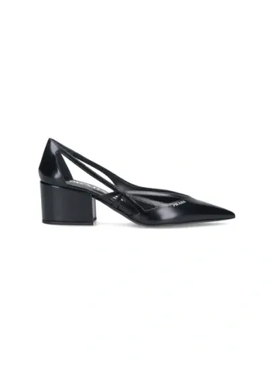 Prada Cut-out Pumps In Black  