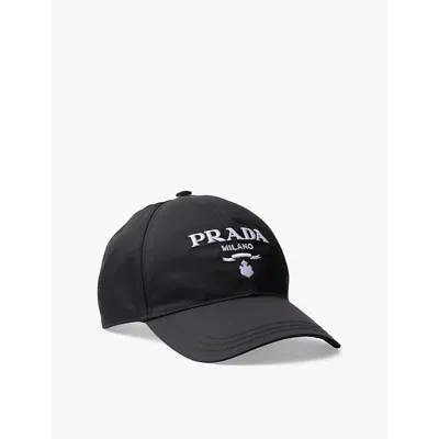 Prada Re-nylon Baseball Cap In Black