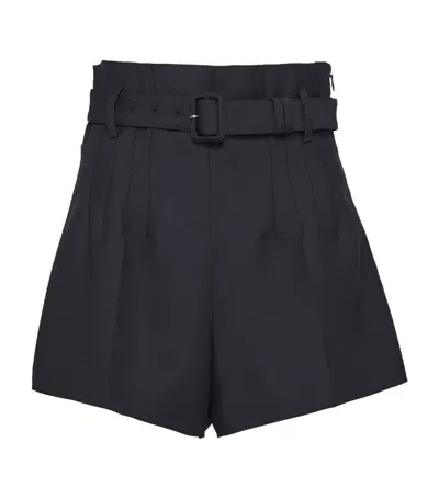 Prada Light Mohair Shorts In Blue