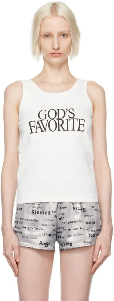 Praying White 'god's Favorite' Tank Top