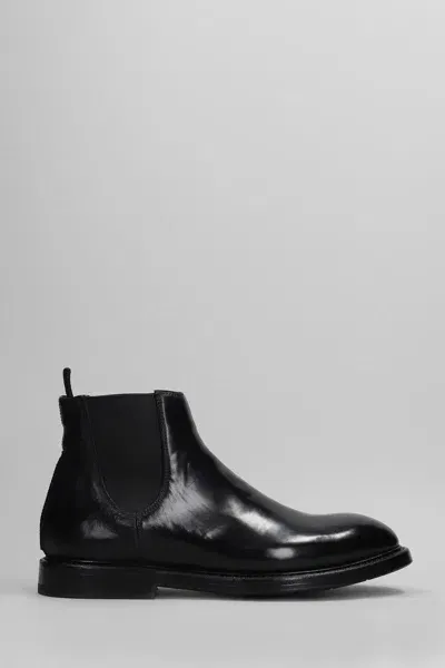 Premiata Leather Chelsea Boots In Black