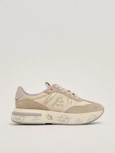 Premiata Cassie Sneaker In Neutrals