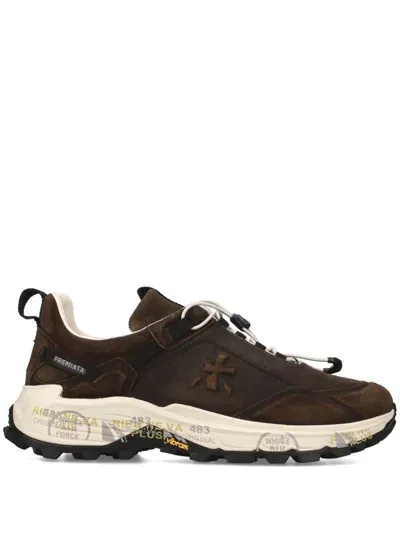 Premiata Cross Sneakers In Brown