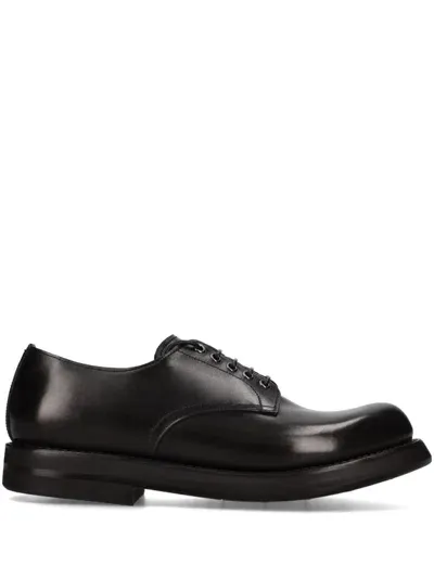 Premiata Leather Derby Shoes In Black