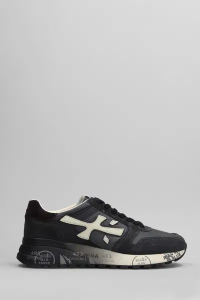 Premiata Mick Sneakers In Grey Suede And Fabric