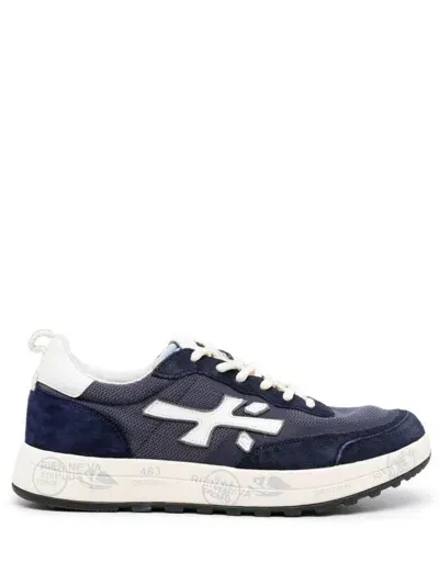 Premiata Nous City Logo Sneakers In Blue