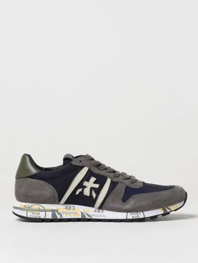 Premiata Sneakers  Men Color Blue In Grey