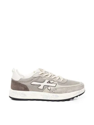 Premiata Sneakers With Logo Application In Beige