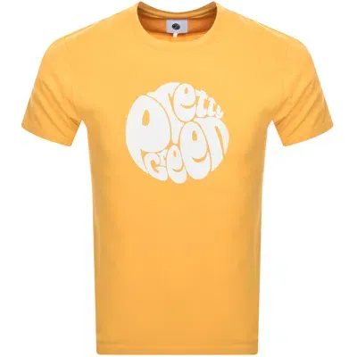 Pretty Green Gillespie Logo T Shirt Yellow