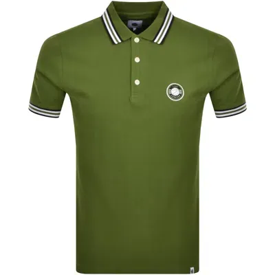 Pretty Green Live Forever Polo T Shirt Green