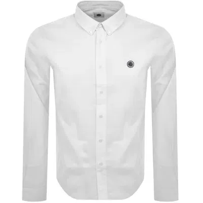 Pretty Green Oxford Long Sleeve Shirt White