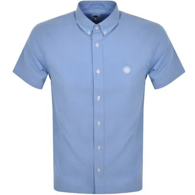 Pretty Green Oxford Short Sleeve Shirt Blue