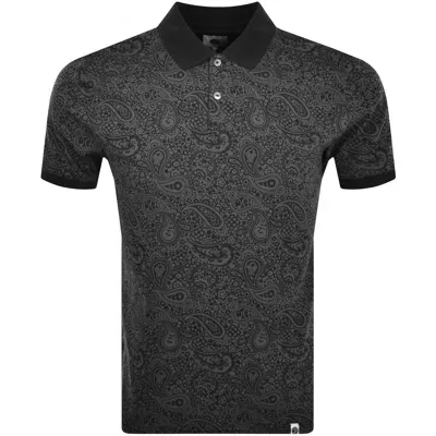 Pretty Green Paisley Polo T Shirt Black