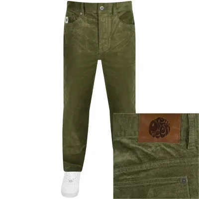 Pretty Green Straight Fit Corduroy Trousers Khaki