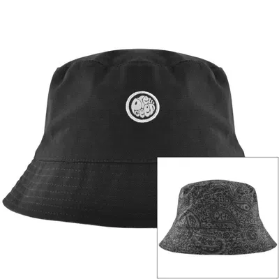 Pretty Green Tonal Paisley Bucket Hat Black